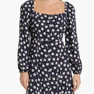 FRNCH Agniela Daisy Long Sleeve Midi Dress